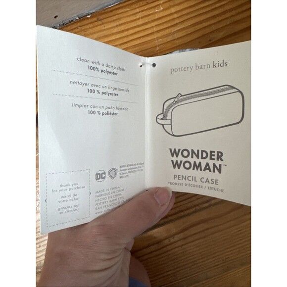 DC Pottery Barn Kids Wonder Woman PENCIL CASE superhero school Supplies Bag - Picture 5 of 8